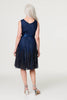 Navy | Sequin Sleeveless Tie Waist Dress