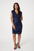 Navy | Sequin Cap Sleeve Short Dress