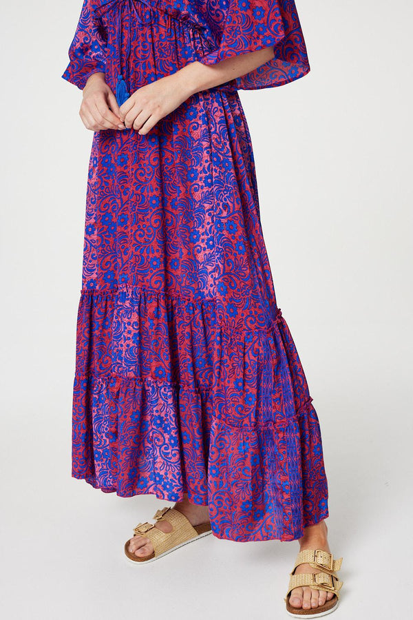 Pink | Floral Batwing Maxi Dress