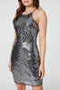 Silver | Sequin Sleeveless Bodycon Dress