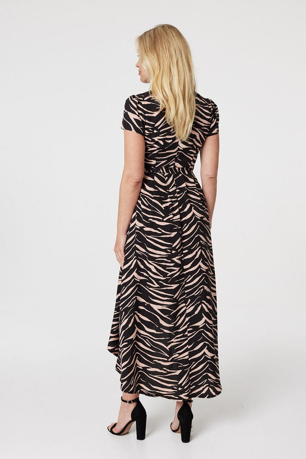 Black | Printed High Low Maxi Dress