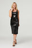 Black | Sequin Sleeveless Shift Dress