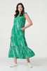 Green | Tie Dye Sleeveless Maxi Dress : Model is 5'9