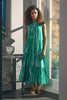 Green | Tie Dye Sleeveless Maxi Dress : Model is 5'8