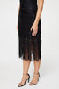 Black | Sequin Fringed Hem Midi Shift Dress