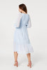 Light Blue | Embossed Polka Dot Smock Dress