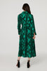 Green | Paisley Long Sleeve Midi Shirt Dress
