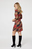 Red | Printed Short Hem Tunic Dress