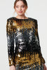 Gold | Sparkly Sequin Long Sleeve Mini Dress
