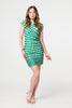 Green | Polka Dot Faux Wrap Shift Dress : Model is 5'9