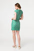 Green | Polka Dot Faux Wrap Shift Dress