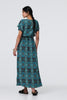 Green | Printed Batwing Sleeve Maxi Dress