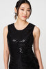 Black | Sequin Detail Sleeveless Mini Shift Dress
