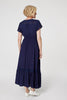 Navy | Button Front Maxi Dress with Pockets