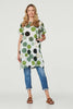 Green | Polka Dot Relaxed Tunic Dress : Model is 5'10