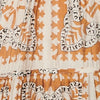 Rust | Printed Puff 1/2 Sleeve Midi Dress