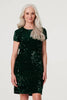 Green | Sequin Short Sleeve Shift Dress