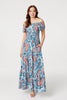 Blue | Paisley Square Neck Maxi Dress