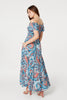 Blue | Paisley Square Neck Maxi Dress