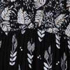 Black | Leaf Print 3/4 Kimono Sleeve Maxi Dress