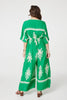 Green | Printed 3/4 Sleeve Jumpsuit