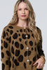 Brown | Animal Print Button-Up Boxy Cardigan
