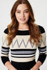 Black | Stripy 3/4 Sleeve Knit Dress