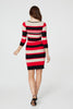 Red | Striped Pocket Detail Knit Dress