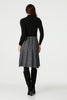 Black | Checked High Neck Knit Dress