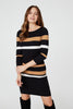 Black | Striped Bodycon Knit Dress