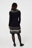 Black | Aztec Print Removable Rollneck Knit Dress
