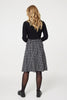 Black | Houndstooth Midi Knit Dress
