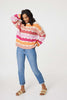 Pink | Striped Oversized Knit Jumper
