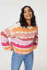 Pink | Striped Oversized Knit Jumper
