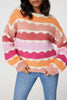 Pink | Striped Oversized Knit Jumper
