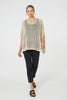 Beige | Sheer Crochet Relaxed Batwing Sleeve Top