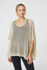 Beige | Sheer Crochet Relaxed Batwing Sleeve Top