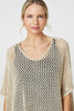 Beige | Sheer Crochet Relaxed Batwing Sleeve Top