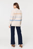 Ivory | Striped High Neck Boxy Jumper
