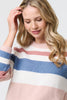 White | Striped Long Sleeve Relaxed Jumper
