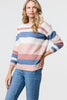 White | Striped Long Sleeve Relaxed Jumper
