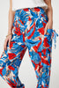 Blue | Tropical Leaf Print Harem Pants