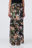 Green | Floral Mesh High Waist Straight Maxi Skirt
