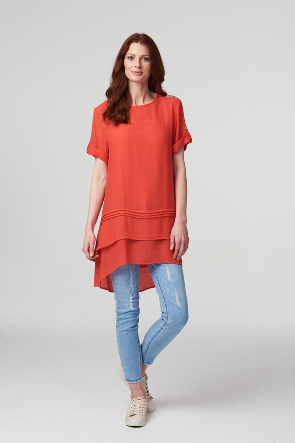 Coral | Layered Longline Tunic Top