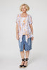 Orange | Tie Dye Hanky Hem Tunic Top