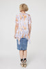 Orange | Tie Dye Hanky Hem Tunic Top