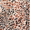 Beige | Animal Print Tie-Up Keyhole Neck Blouse
