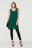 Green | Semi Sheer Short Tiered Tunic