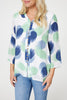 Green | Polka Dot Button Detail Blouse