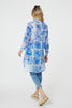 Blue | Mosaic Print Longline Blouse Dress